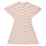 SleepingBaby Zipadee-Zip Transition Swaddle - Cozy Baby Swaddle Blanket with Zipper Convenience - Roomy Wearable Blanket for Easy Diaper Changes - Stripes Strawberry/Cream, Large (12-24 Month)