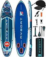Vista 11 de MYBOAT Tabla de remo inflable extra ancha de 11 pies y 6 pulgadas x 34 pulgadas x 6 pulgadas, tabla de remo de pie para pesca, tabla de sup con 3