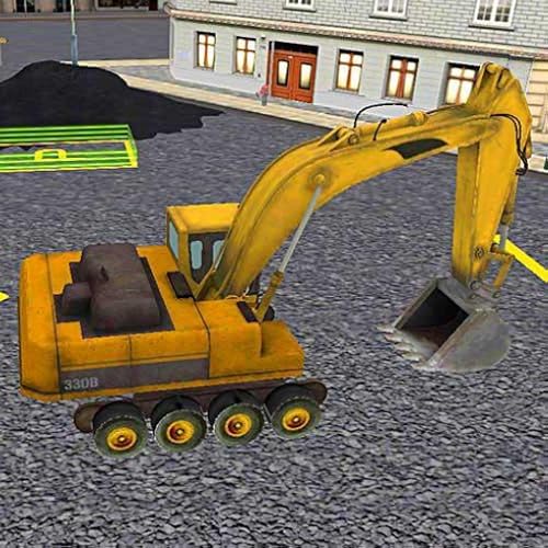City Construction JCB Excavator- Heavy Vehicle Driving