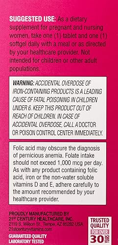 Miniatura 3 de Kit de multivitamínico + DHA de 60 tabletas y 60 cápsulas blandas de prenatal