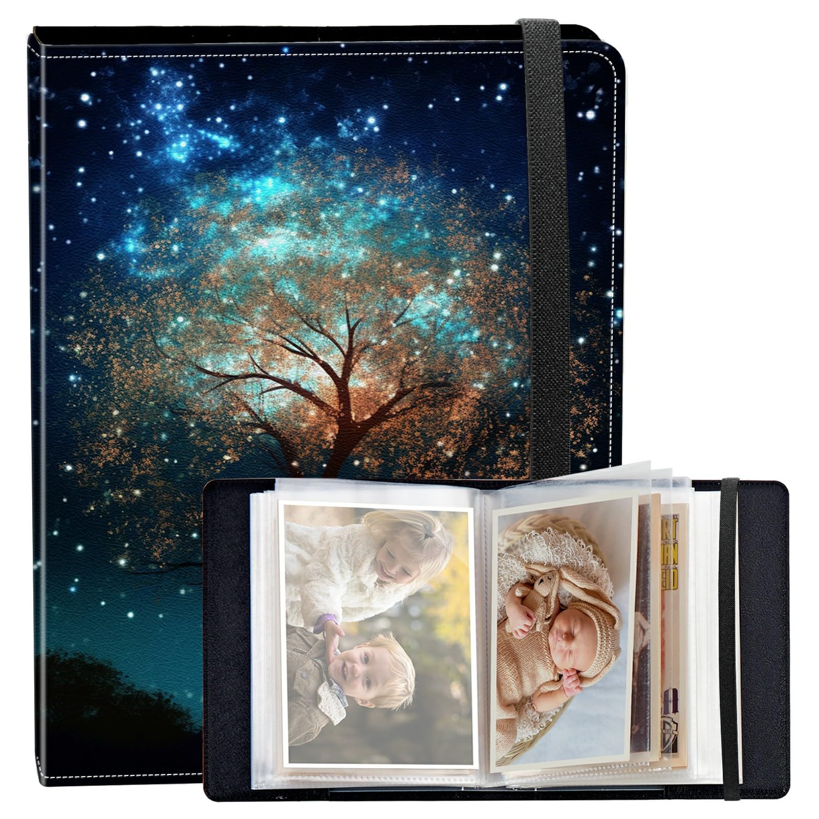 Album photo 12x17 cm le cadeau idéal en cuir PU pour Noël et anniversaire
