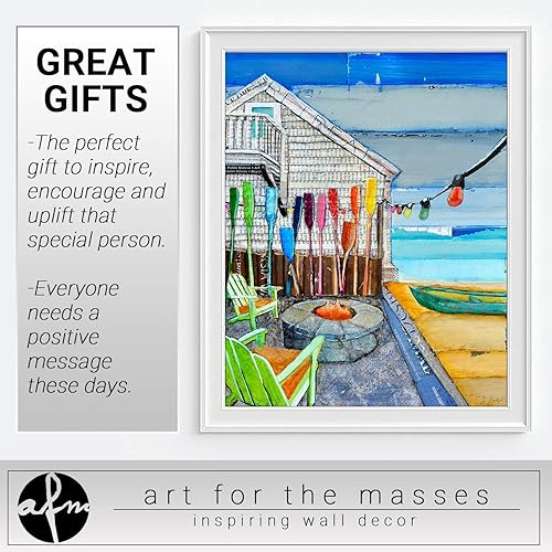 Miniatura 3 de Ocean View -Danny Phillips Art Print, Unframed, Mixed Media Collage Painting, Nautical Coastal Beach Artwork Wall Decor, Fine Art Poster, 8x10 Inches