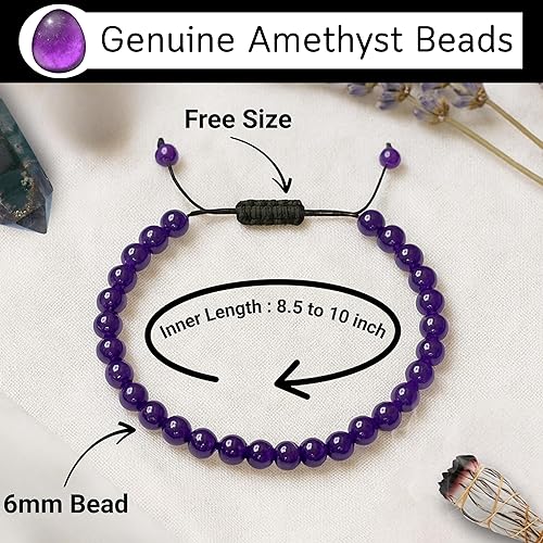 Miniatura 3 de Amazing Gemstone Tobillera de cristal para mujer, tobilleras impermeables con cuentas de cristal curativo, tobillera de cuentas de piedras preciosas