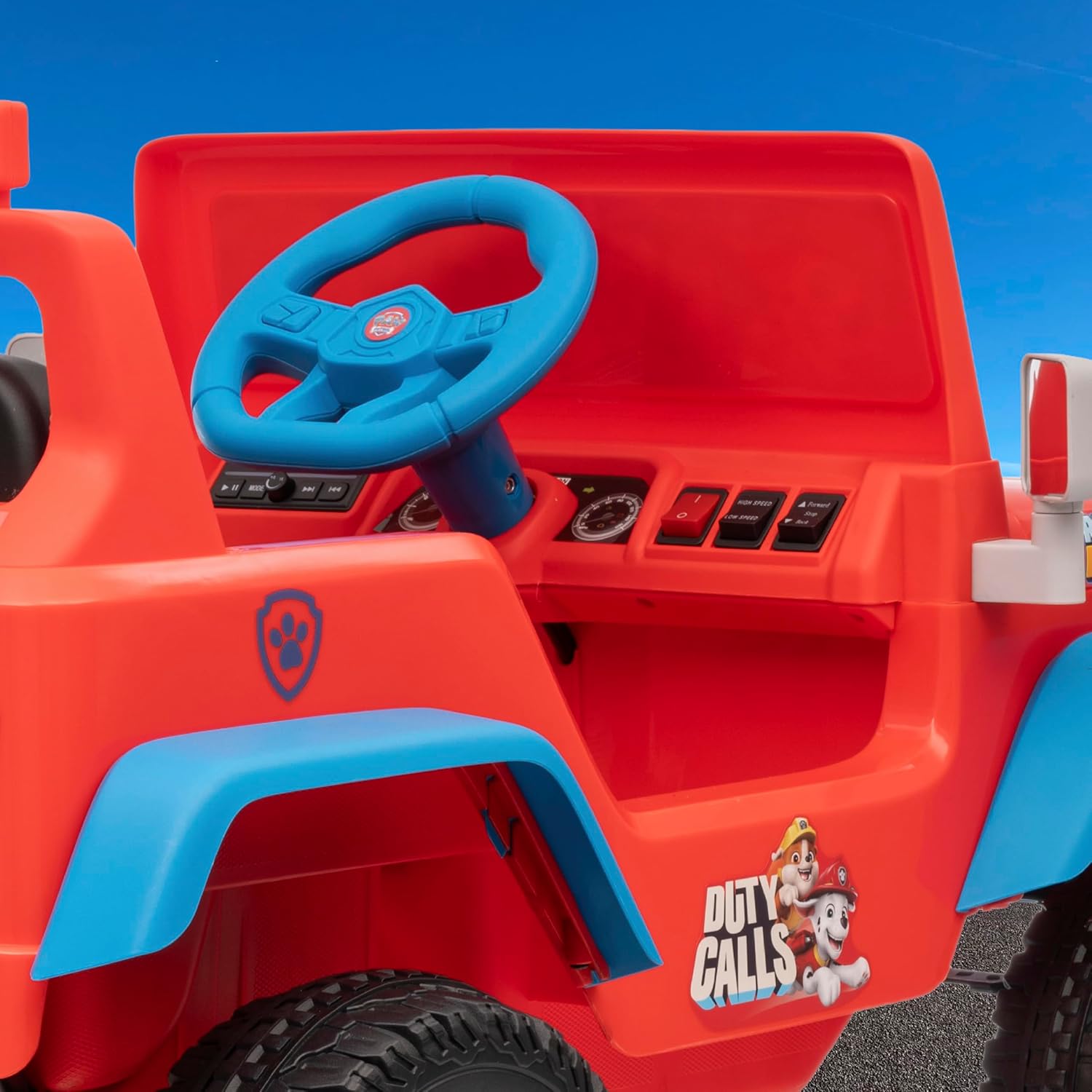 Paw Patrol - 12V Kids Ride On with Rechargeable Battery, LED Headlights, Press-Button Start, Durable Wheels, Forward & Reverse Drive, Contoured Seat