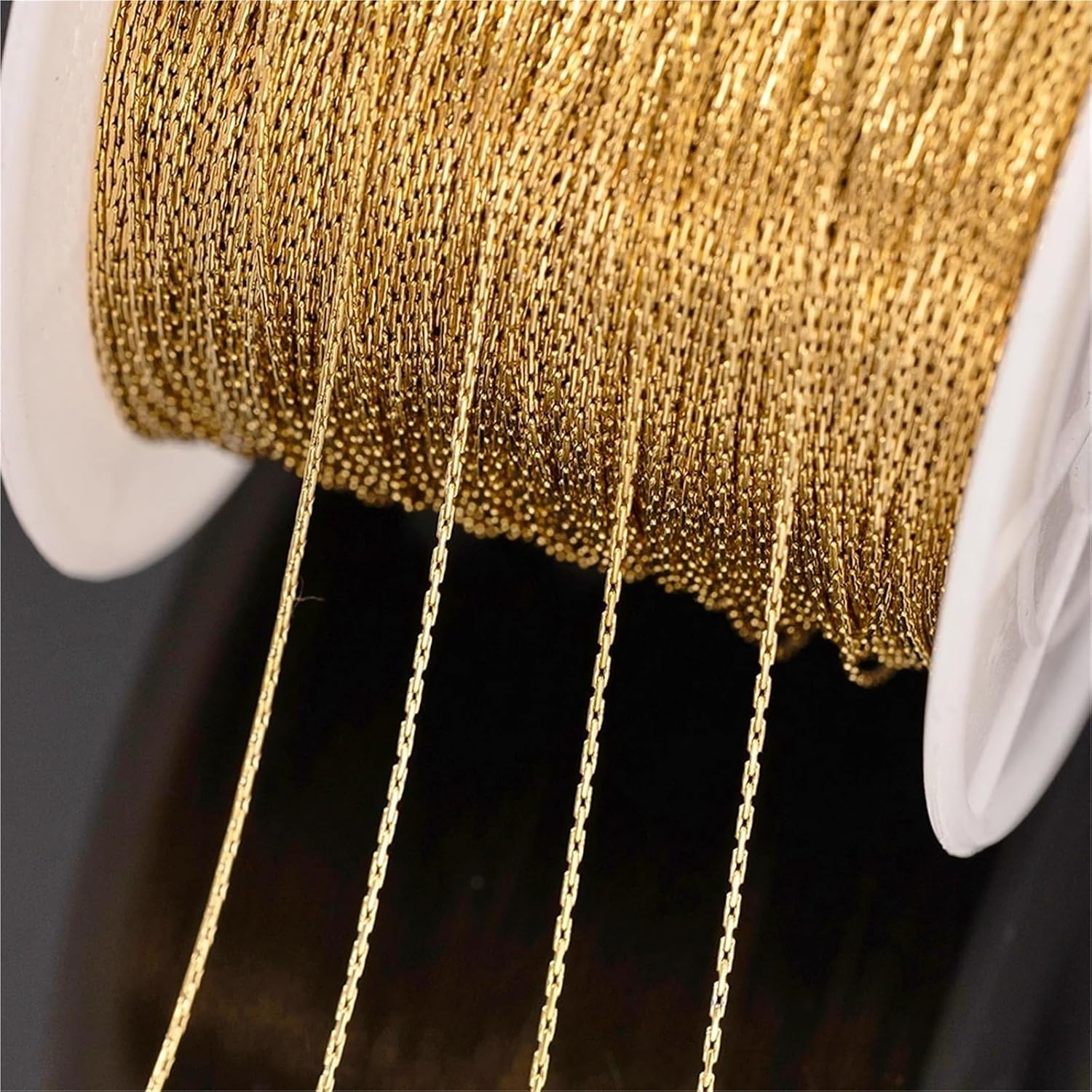 Chain Link 5pcs Stainless Steel Gold Color Cable Link Chain for Extending Length(Gold 10m)