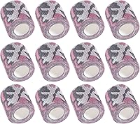 Vista 23 de IndigoCase Paquete de 6 vendajes autoadhesivos de 2 pulgadas, paquete variado de vendajes de color negro, cinta de agarre elástica, envolturas