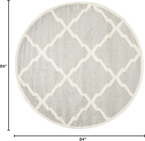 Vista 240 de Safavieh Amherst Collection amt421b Gris Claro y Beige Interior/exterior Area Rug, Polipropileno