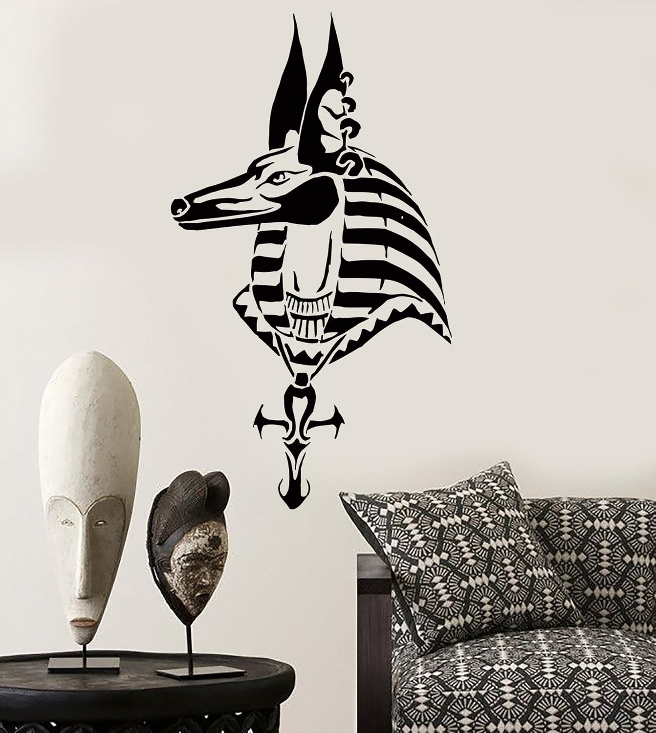 Wall Sticker Anubis Egypt Egyptian God Mythology Decor for Bedroom (z2518)