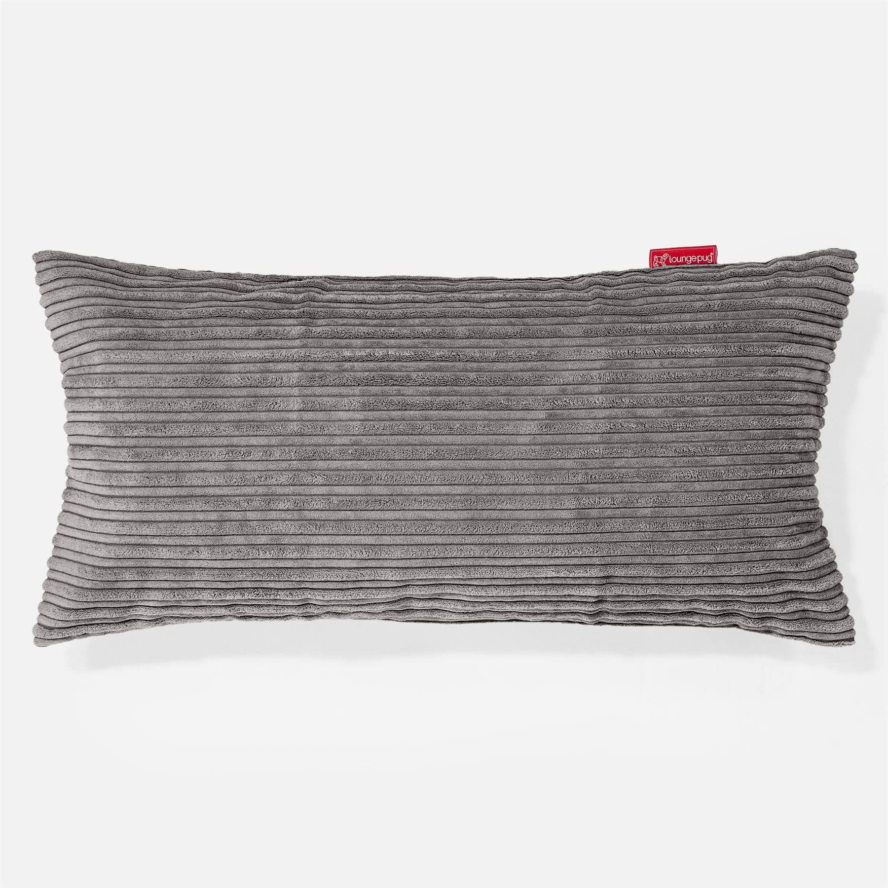 Lounge Pug Coussin Géant 40x70 cm CloudSac 50 en Velours Côtelé - Grand Coussin de canapé, Mémoire de Forme, Coussin pour Chambre, canapé, Chaise, lit - Anthracite