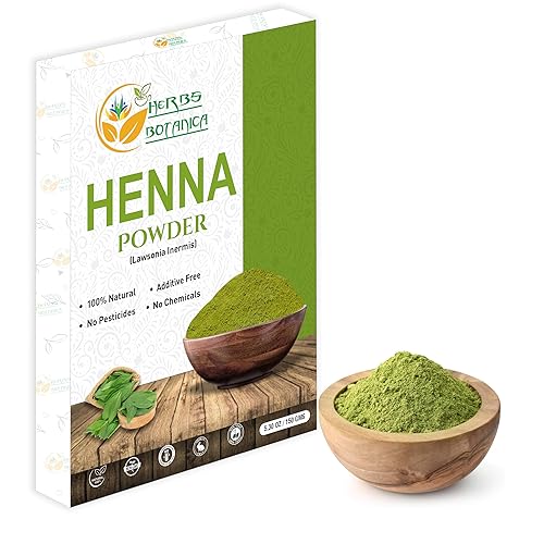 Henna en polvo 100% pura y natural para tinte para el cabello y cuidado natural del cabello - Polvo de inermis Lawsonia finamente molido para teñir