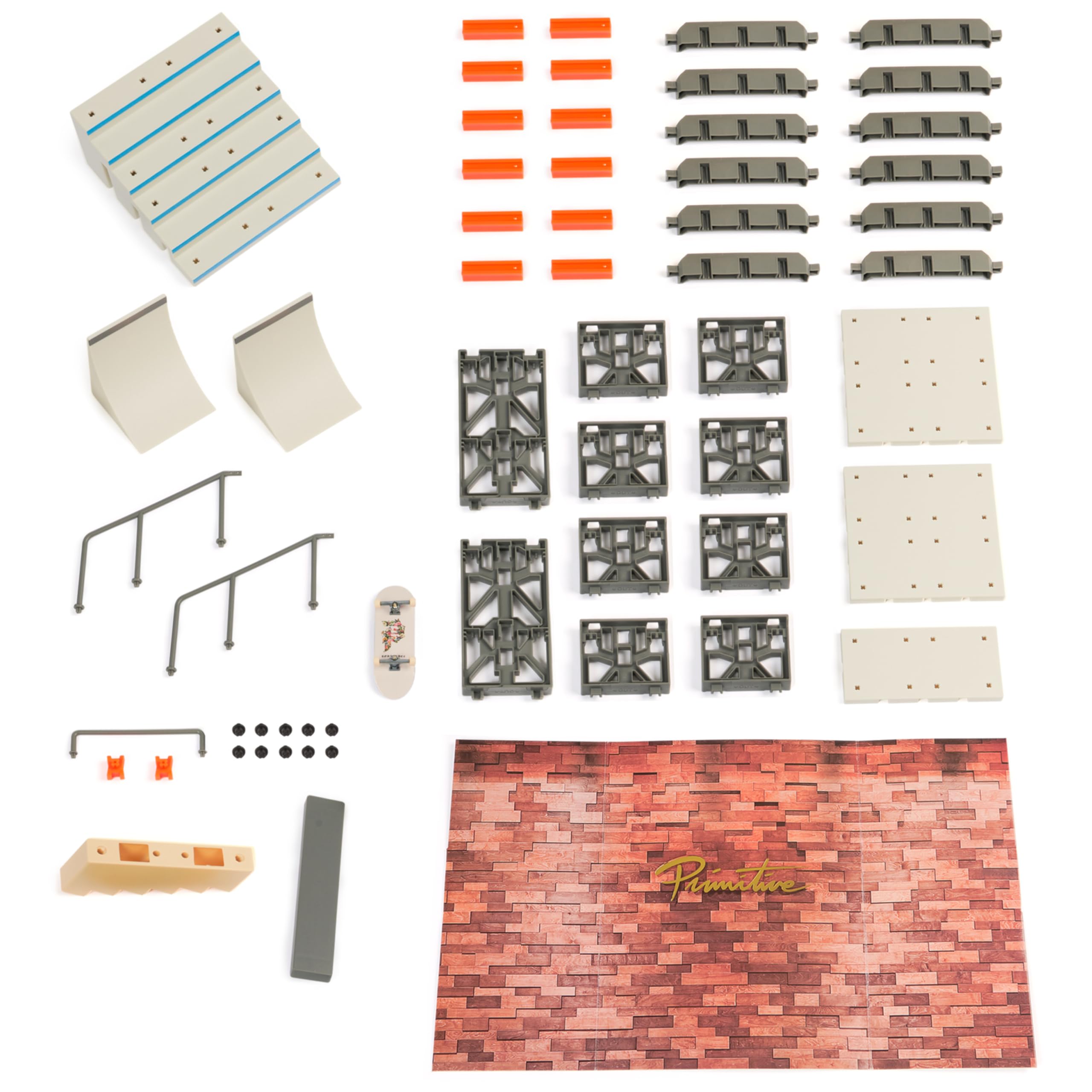 Spin Master Tech Deck Primitive Skate Park de X-Connect Kit de rampes personnalisables et constructibles avec une planche à doigts pour enfants à partir de 6 ans