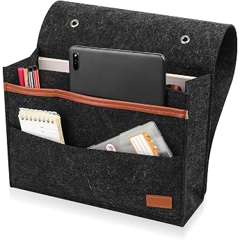 SZSIQI Felt Hanging Bed Frame Hanging Bed Bag Hanging Bed Frame Newspaper Rack Bedroom Dorm Sofa Bedside Hanging Storage Blac