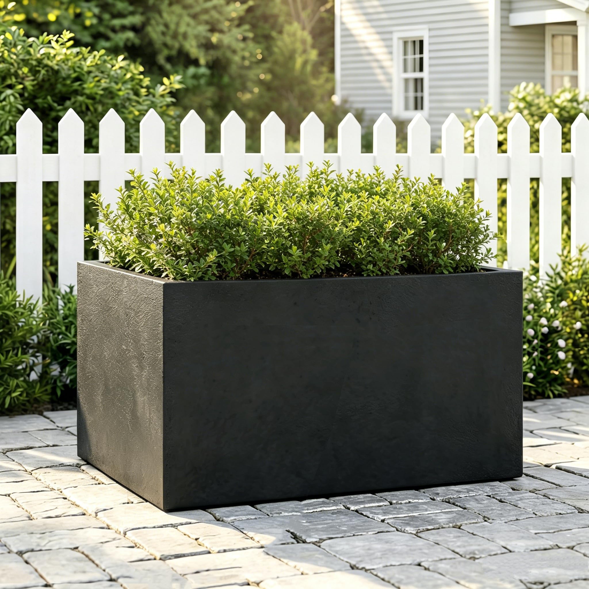 Warmiehomy 59cm Reinforced Stone Raised Garden Bed with Drainage Holes