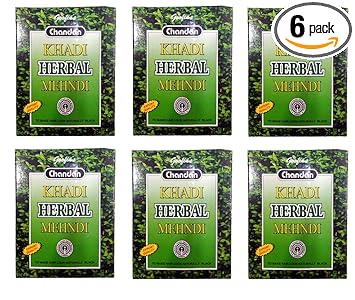 Goofins khadi Herbal Mehndi - Pack of 6 (480g, Black)