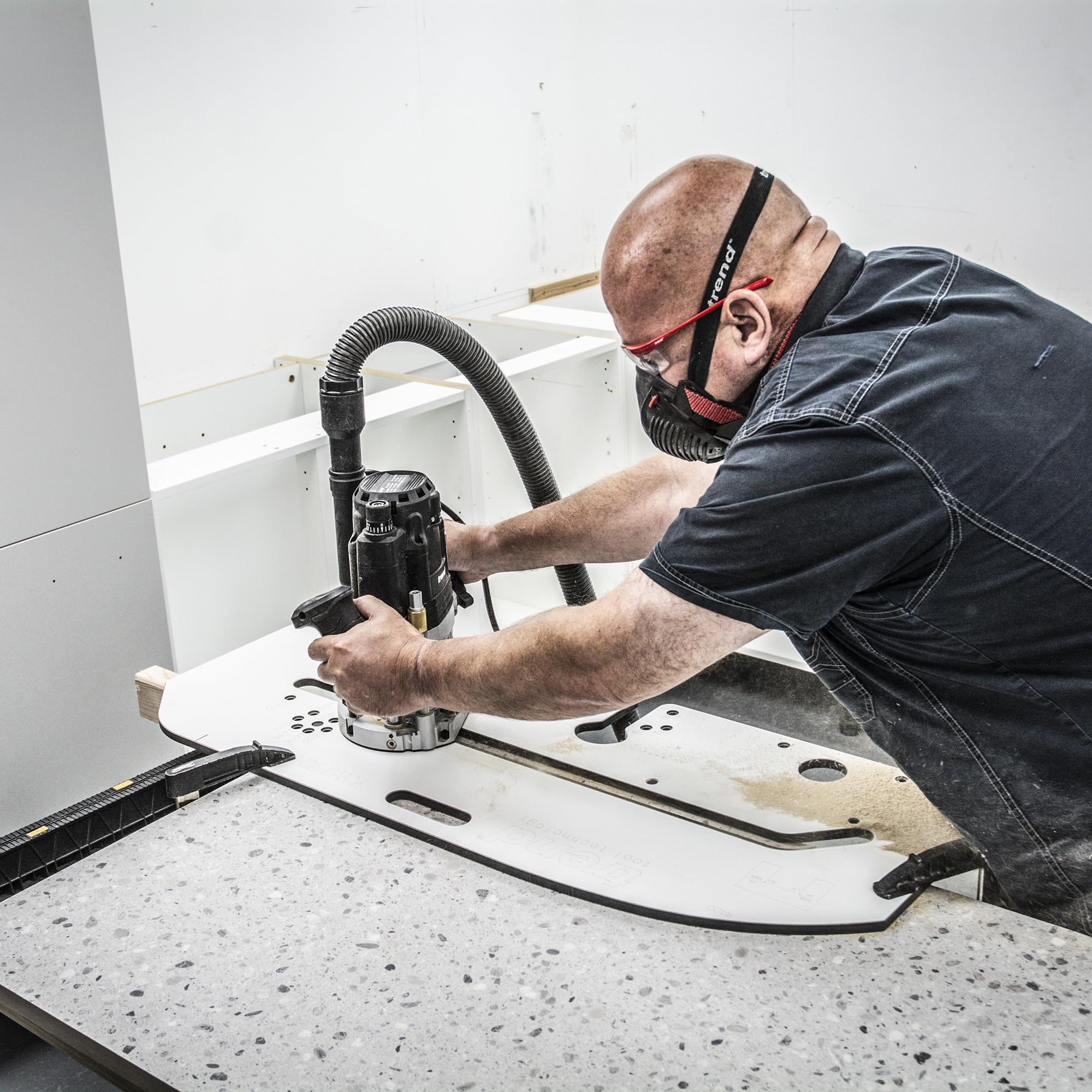 Trend guía de fresado para encimeras 700 mm Mason Mitre | Ideal para juntas de inglete Mason precisas en aglomerado laminado, madera y laminado de grado compacto, KWJ700/A