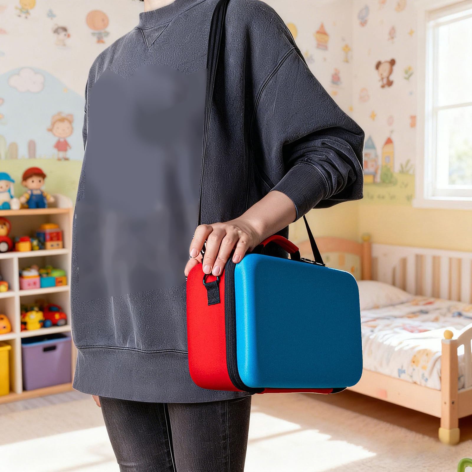 Porta carte portatile con custodia, grande | Design in schiuma e resistente agli urti con custodia trasparente per il trasporto di carte, regali da collezione