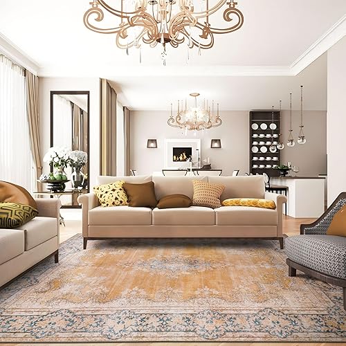 Miniatura 9 de DECOMALL Maila - Alfombra de pasillo lavable, alfombras largas persas tradicionales, alfombra plegable envejecida vintage para pasillo de cocina, 2