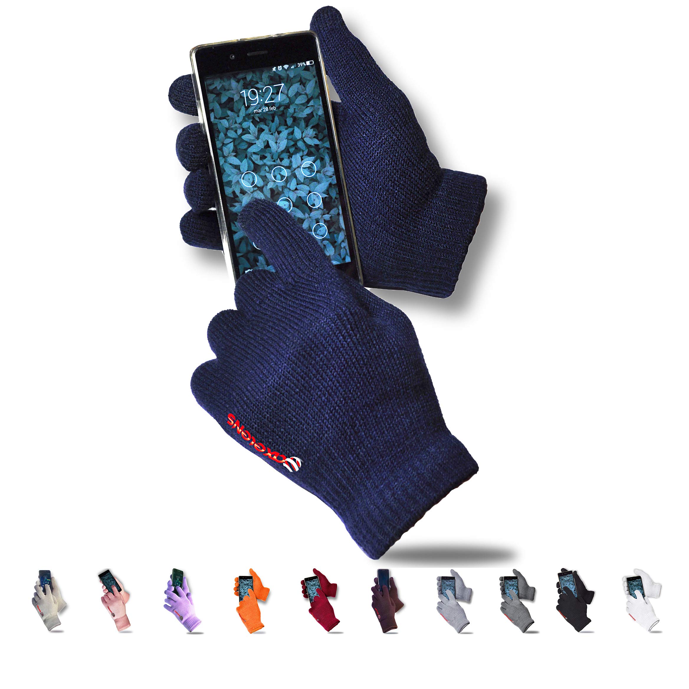 winterhandschuhe mit touchscreen-funktion und fleecefutter für smartphone und tablet