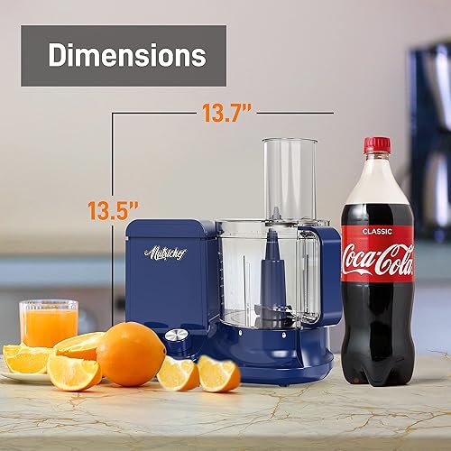 Miniatura 3 de NutriChef Procesador de alimentos de 2 litros de capacidad, motor multiusos y ultra silencioso, incluye 6 cuchillas de fijación y pies de silicona
