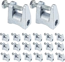 Premium Silver Metal Beam Clamp,20 Pack 3/8"-16 Zinc-Plated Iron Safety C-Clamps with 13/16" Adjustable Jaw Opening for Welding/Carpenter/Building/Household Mount