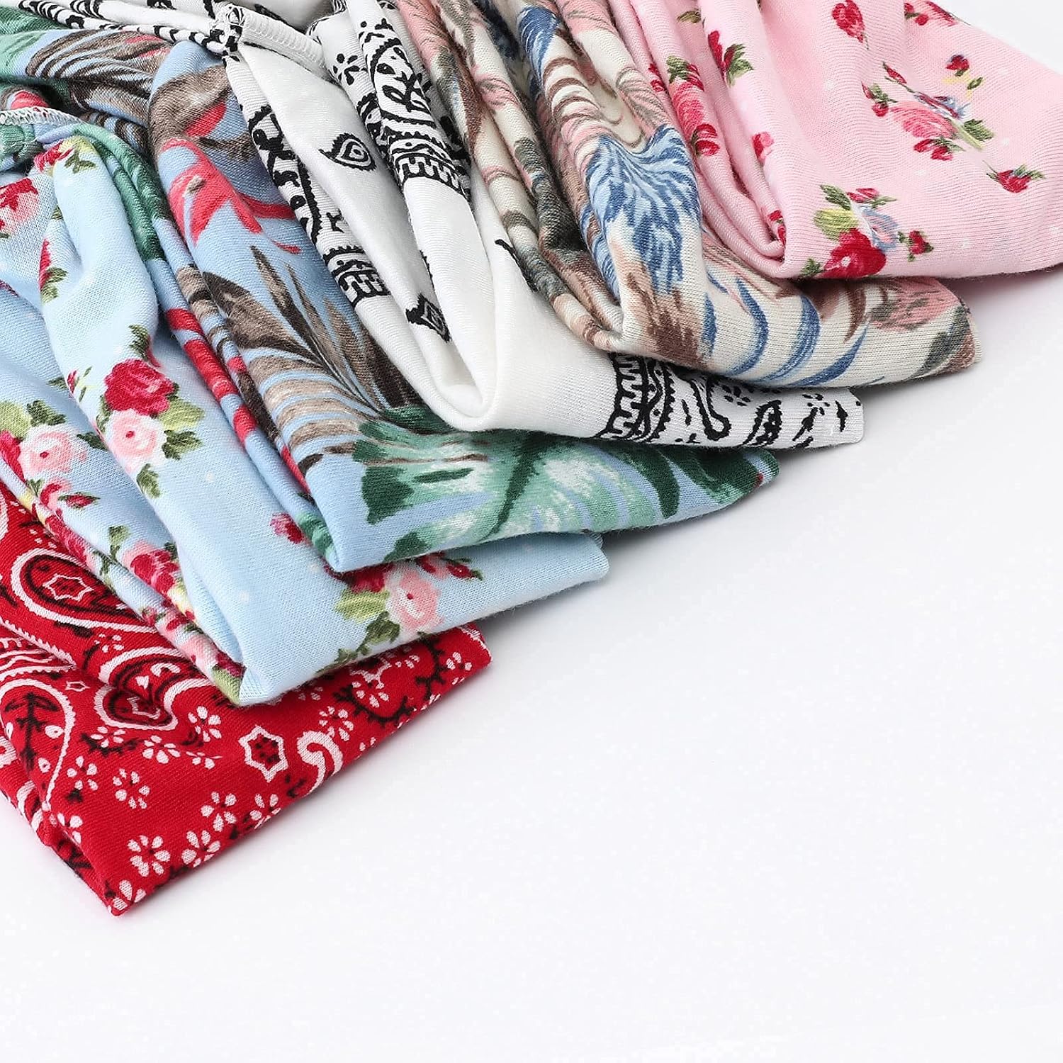 ARTAYBSS 6 Pieces Flower Color Women's Twisted Wide Headband Elastic Thick Yoga Workout Headband Pregnant Women Running Sports Non-Slip Sweat Maiden Party Headband Pregnant Woman : Beauty & Personal Care