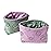 Cosmetic Bags for Women - Corduroy Cosmetic Bag Aesthetic Women Handbags Purses Smile Dots Makeup Organizer Storage Makeup Bag Girls Case Bags (Double Purple Green)