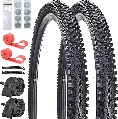 SIMEIQI Paquete de 2 neumáticos y tubos de bicicleta de 2624 pulgadas27.5 x 1.95 pulgadas, 20 x 2.125 pulgadas, 26 x 2.1 pulgadas, 26 x 2.1