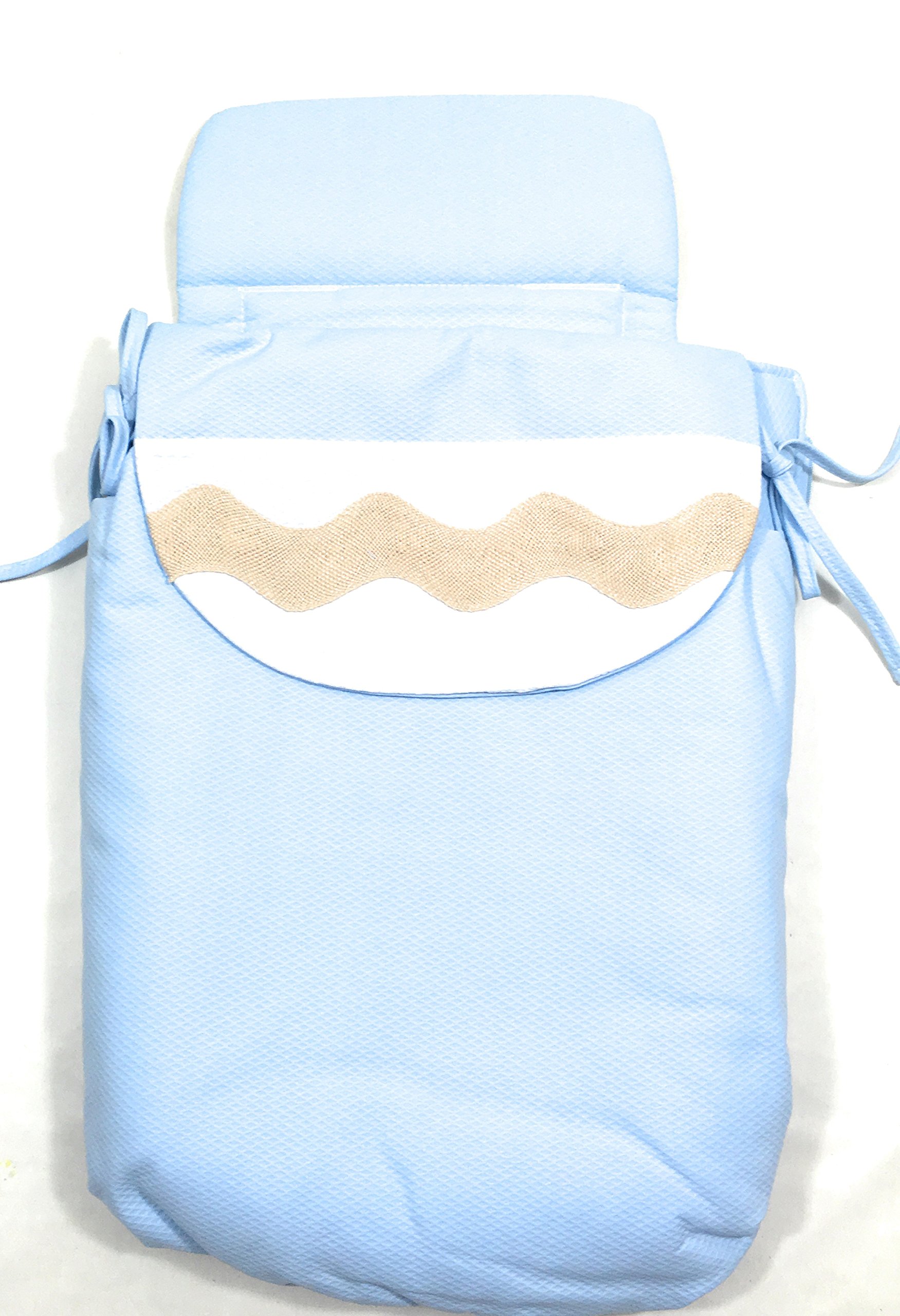 Saco Capazo + Funda Ajustable Danielstore Universal .Serie JACQUARD .Carrito Bebé