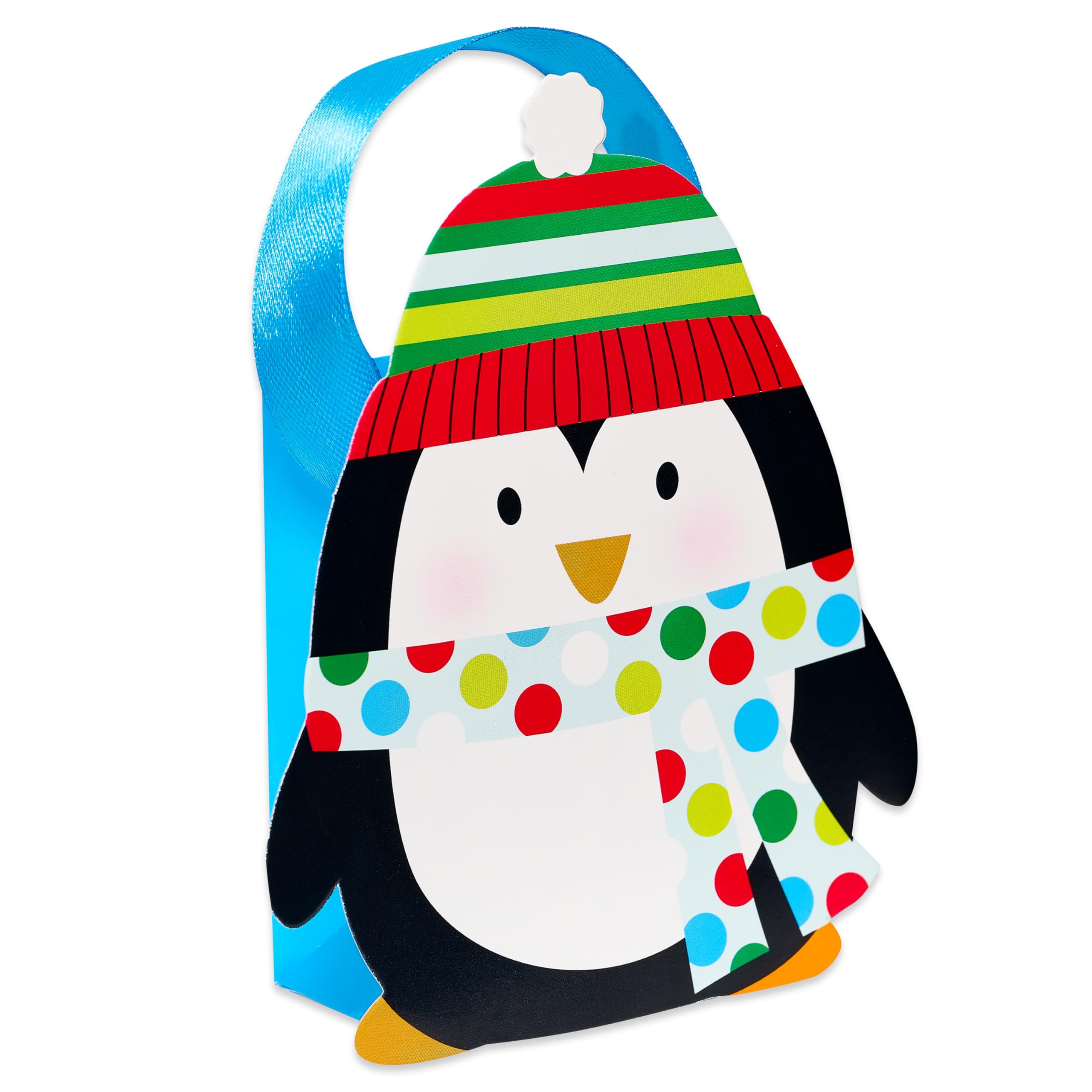 American Greetings Christmas Gift Card Holders, Snowman, Santa, Penguin and Deer (4-Count)