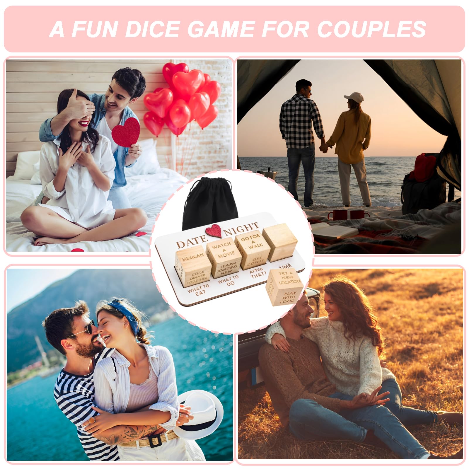 Jeu De Dés Couple Jeu De Dés Date Night Cube - Idées De Rendez-vous En Couple - Dés Romantiques Et Drôles - Saint-Valentin Date Night Cube Idées Rendez-vous