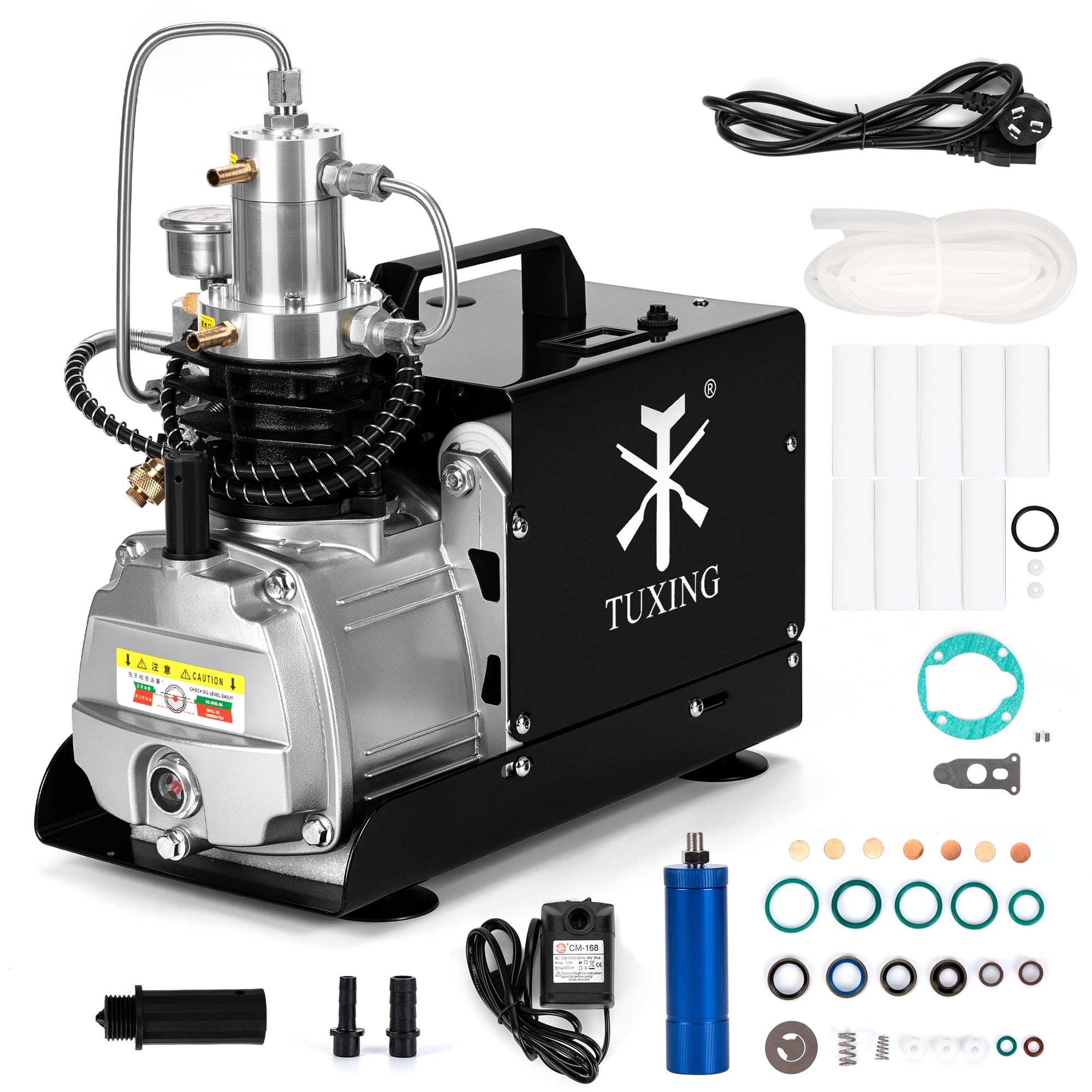 TUXING 4500Psi Pcp sprężarka powietrza pompa wysokociśnieniowa chłodzona wodą pompa do nurkowania TXES022 220V