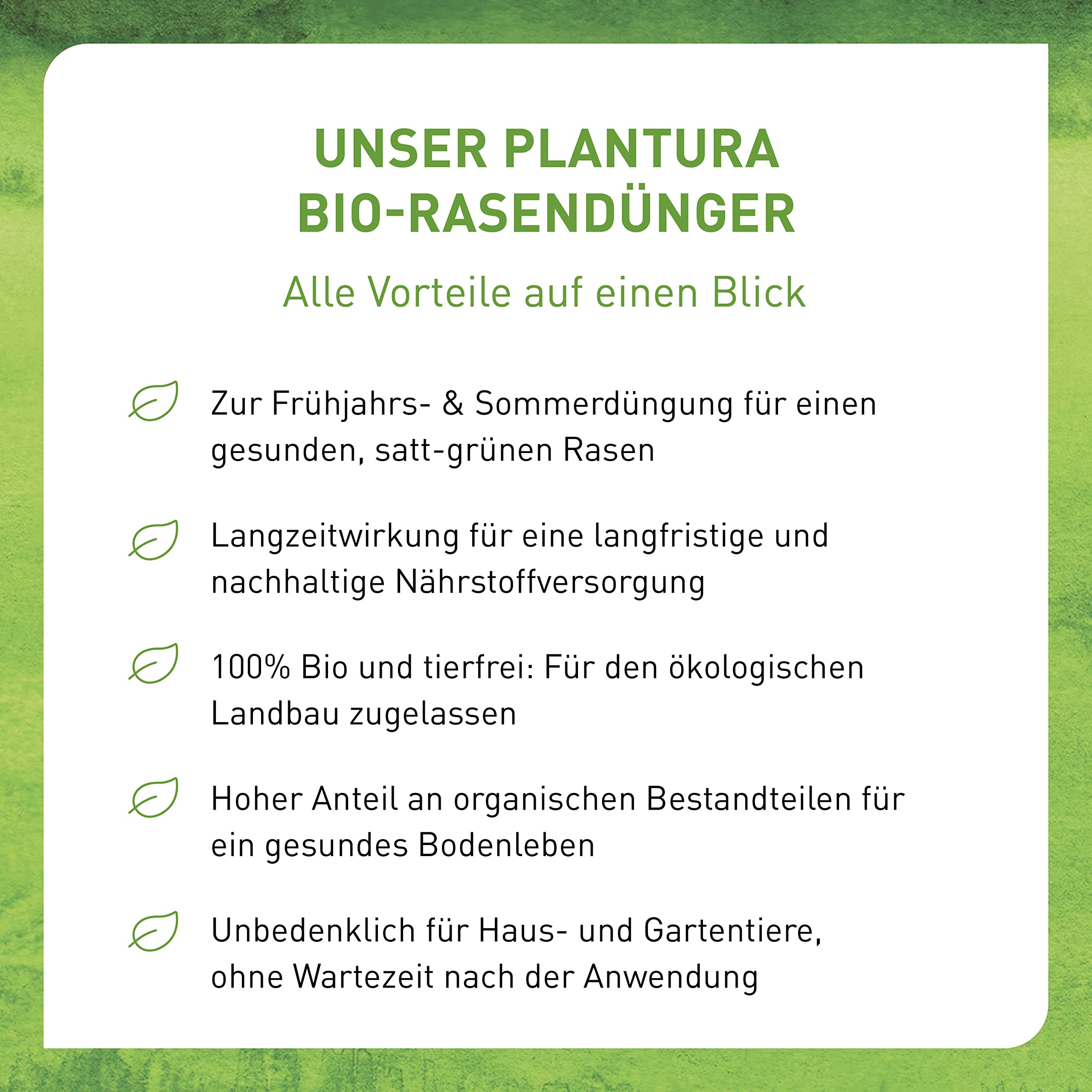 Plantura Bio-Rasendünger Frühjahr/Sommer 10,5 kg organischer Langzeitdünger für Rasen