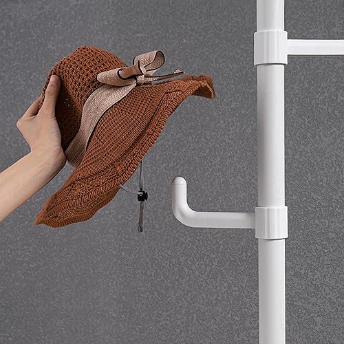 Miniatura 3 de NewCosmos Perchero ajustable para colgar la ropa en barra de tensión de suelo a techo organizador de almacenamiento para interiores balcón color