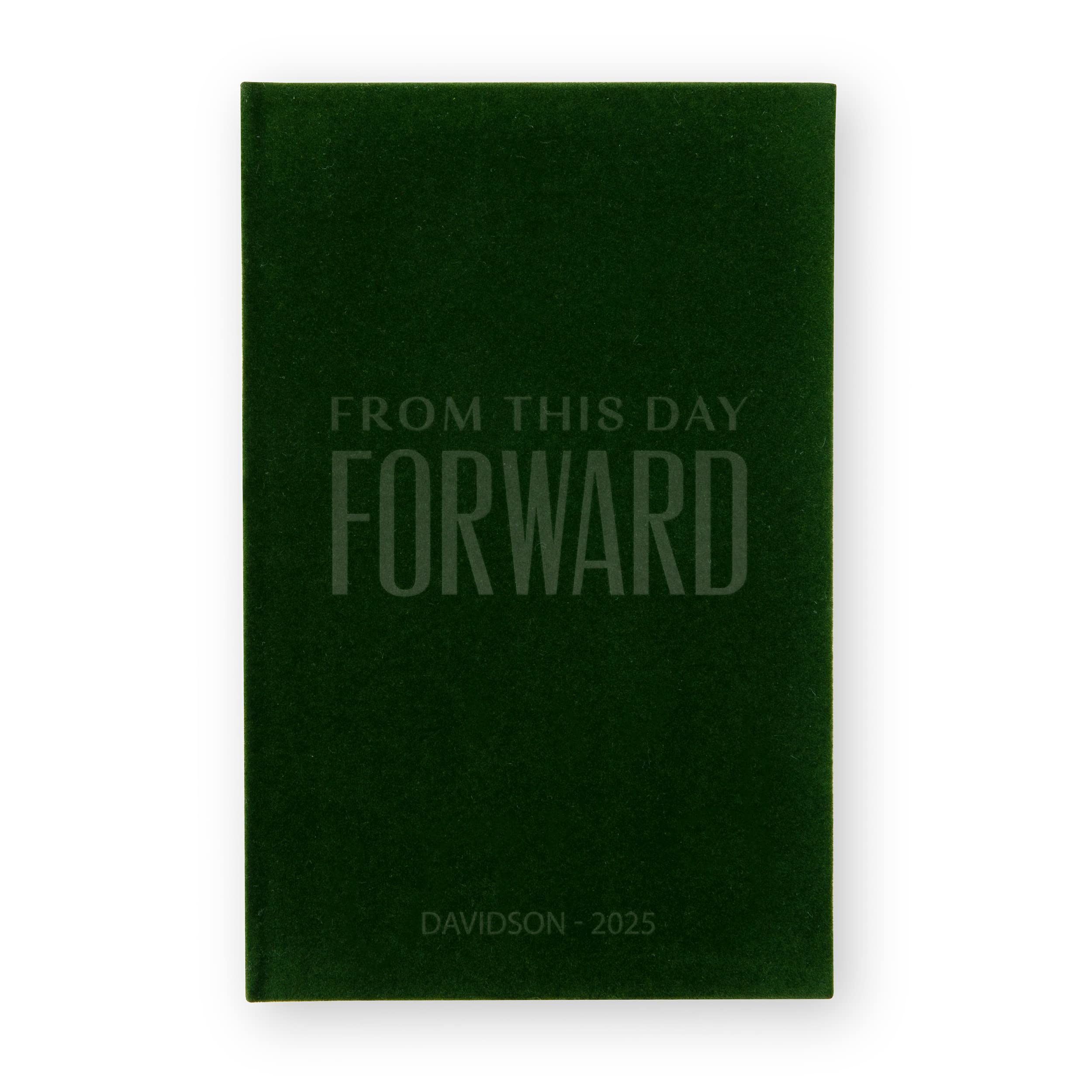 Weddingstar Custom Velvet Wedding Vow Pocket Notebook - From This Day Forward Dark Green