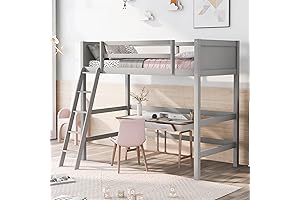Merax Twin Size Junior Loft Bed with Slide