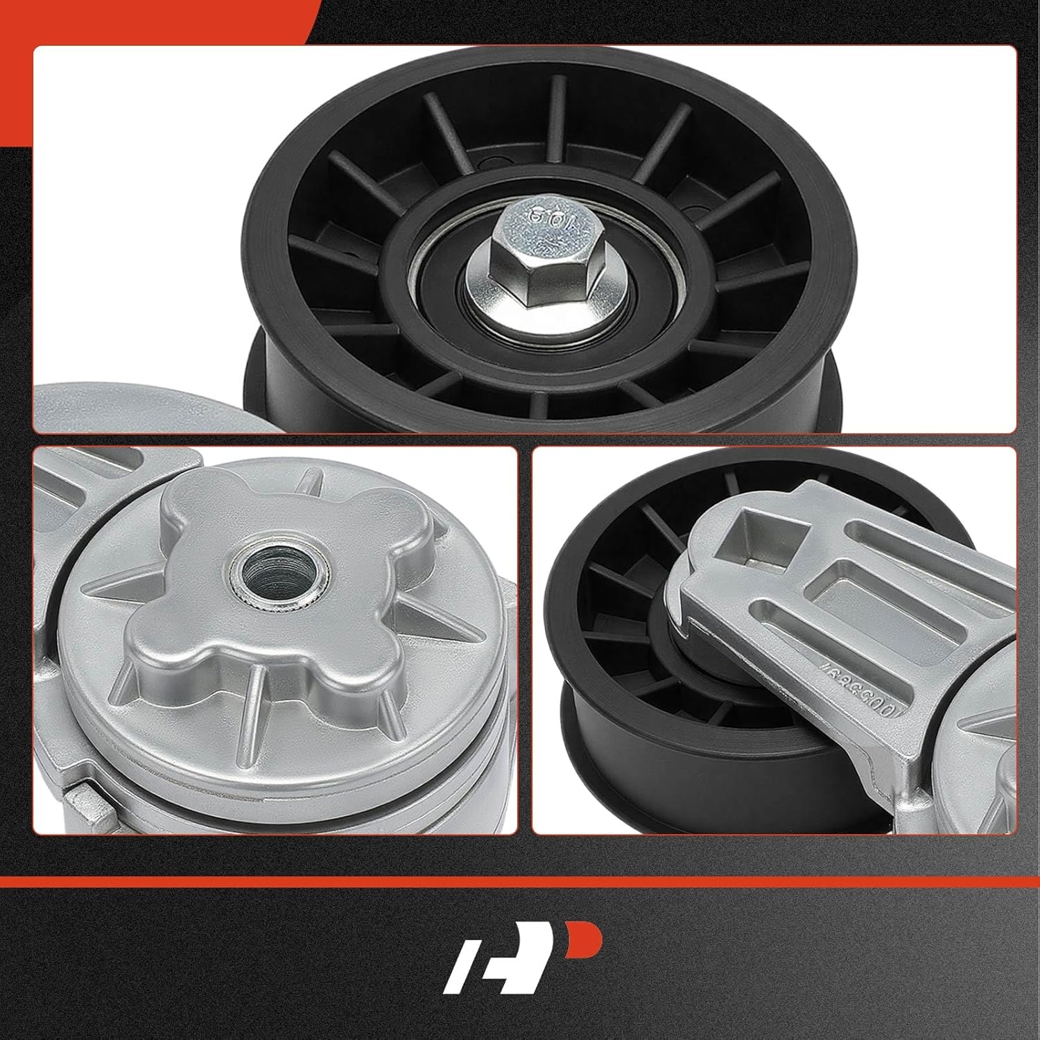 A-Premium Belt Tensioner Assembly with Pulley Compatible with Chevrolet Corvette 1988 1989 1990 1991, Replace# 10055897