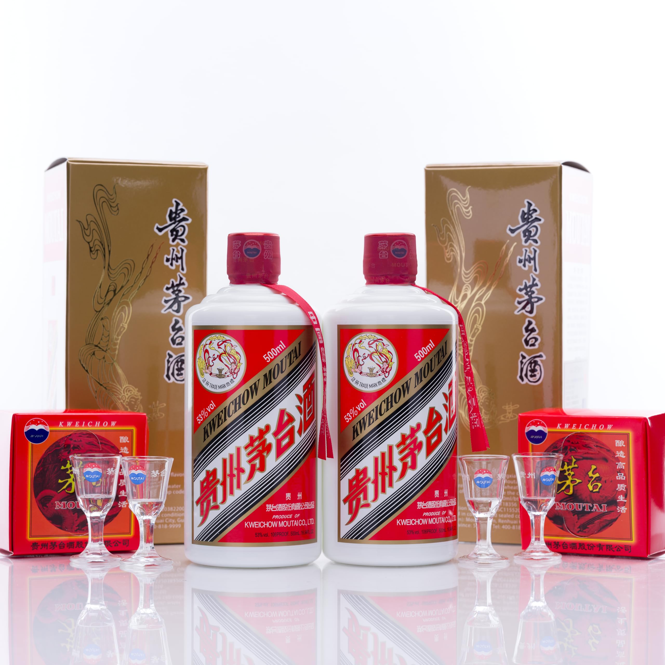 Amazon.co.jp: 貴州茅台酒 飛天 2本 2024年 アルコール53度500ml 箱付