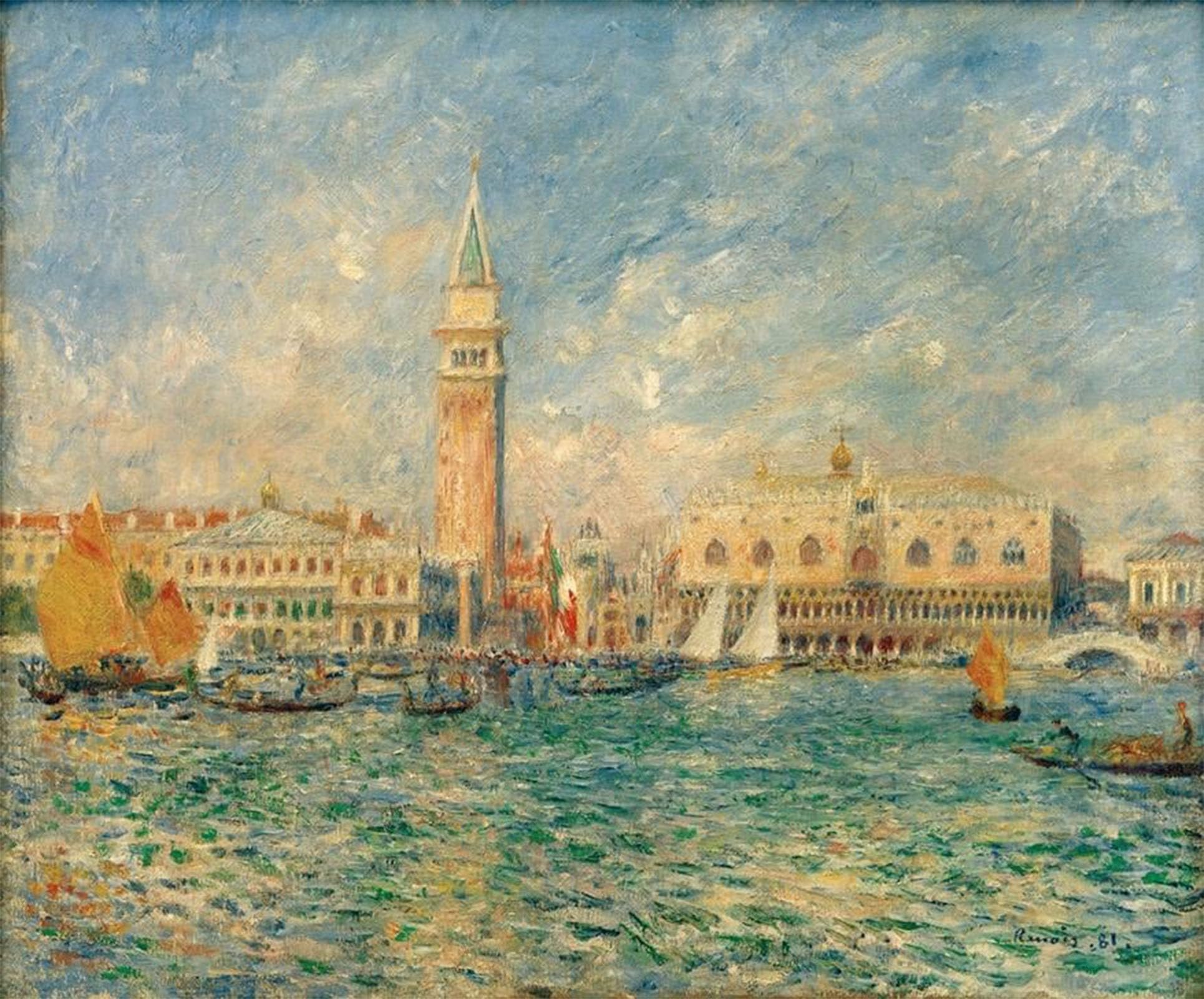 Pintura murales lienzo de Renoir en formato vertical 60x90cm 5