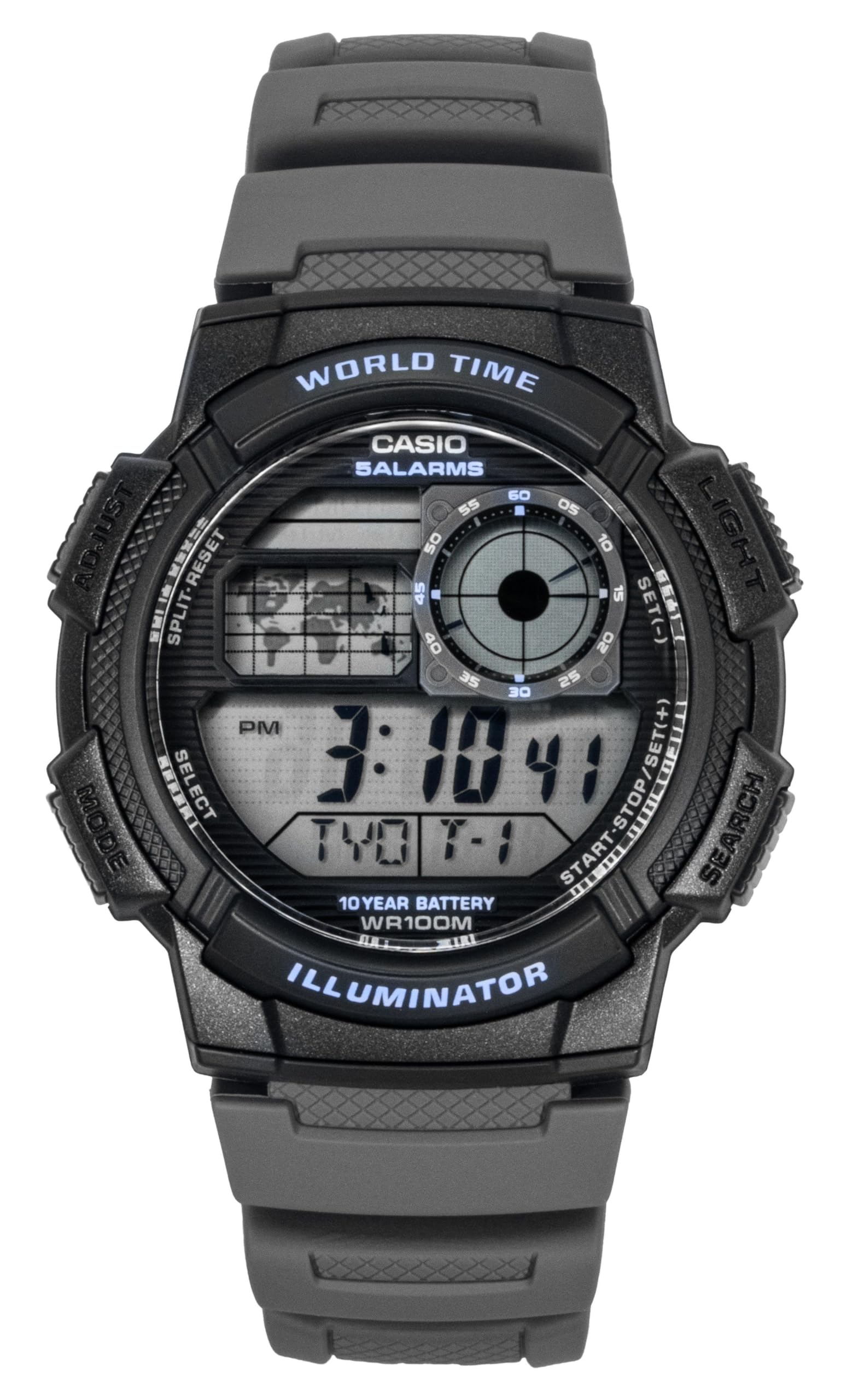 Casio Reloj unisex digital juvenil con esfera negra