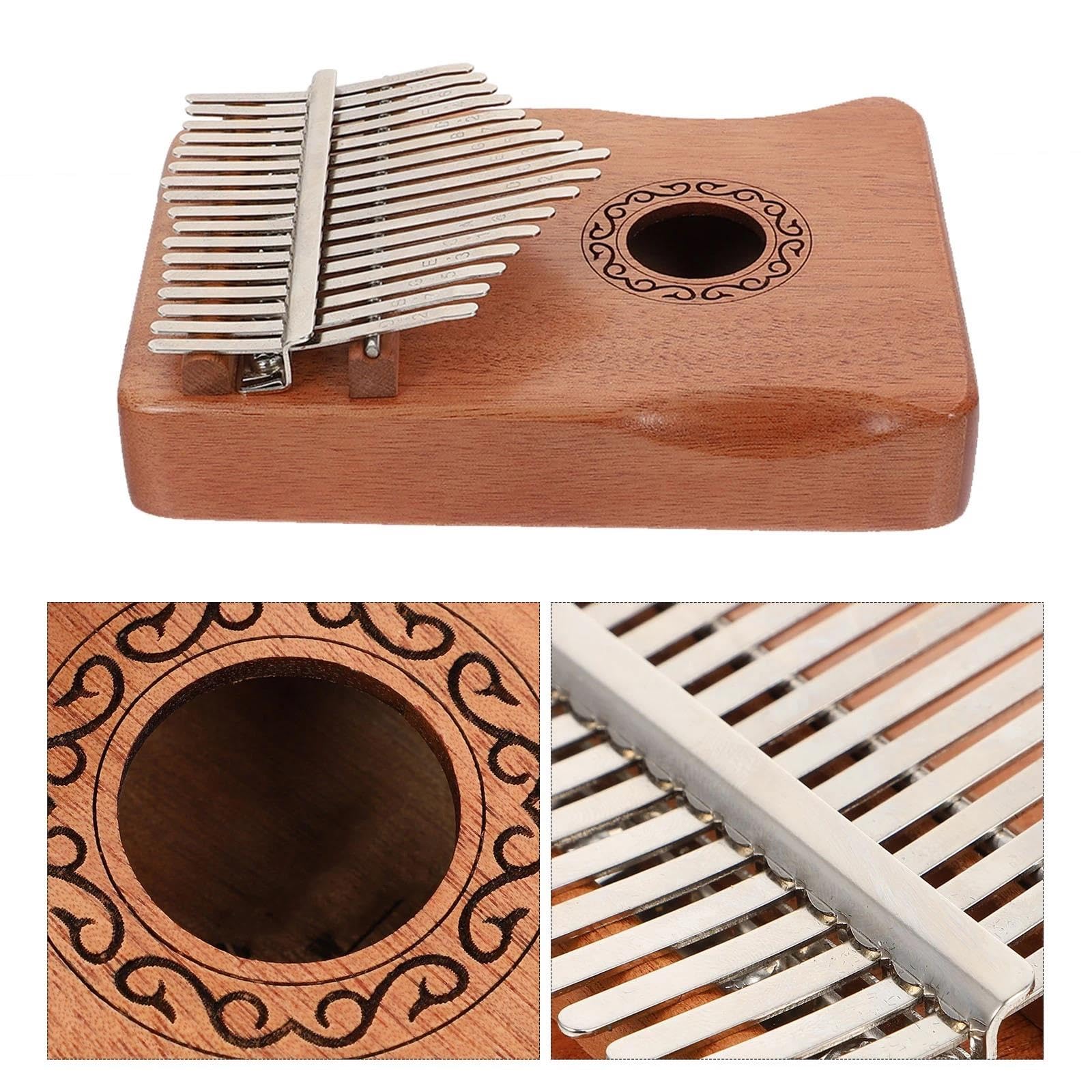 17 Nutowy Kalimba Kciukowa Na Pianino Z Fakturą Drewna Wielorybiego Idealna Dla Początkujących Kalimba