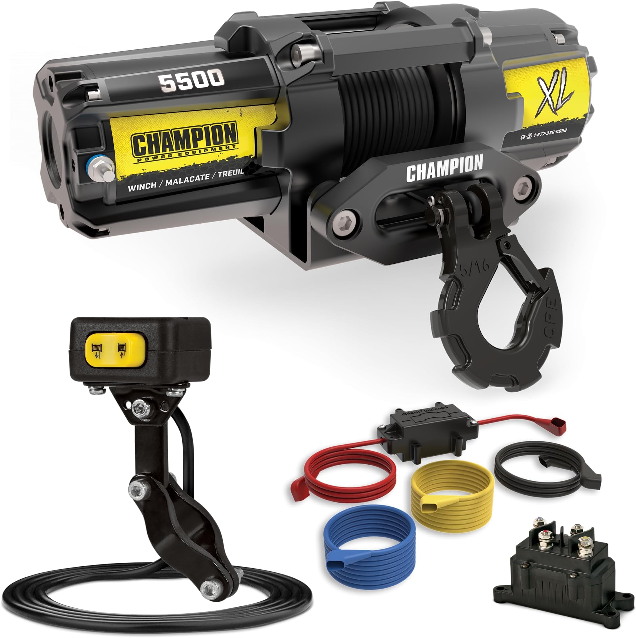 XL 5500-lb. ATV/UTV Synthetic Rope Winch Kit