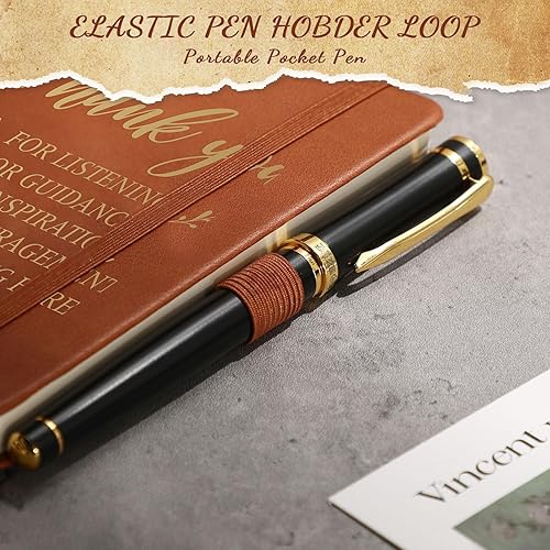 Miniatura 4 de 20 cuadernos de cuero de agradecimiento, regalos de agradecimiento, regalos de equipo para empleados, compañeros de trabajo, cuadernos inspiradores