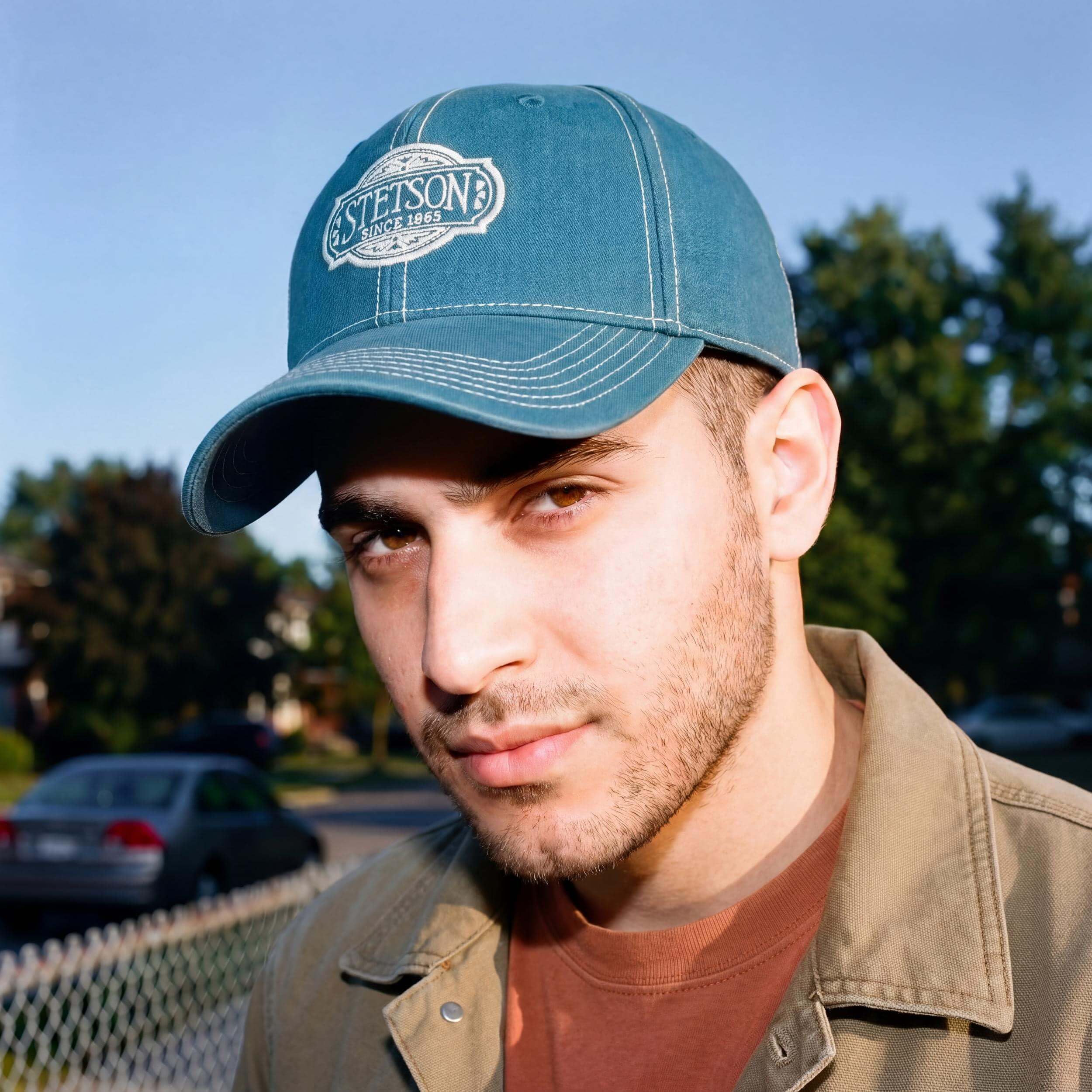 Stetson Classic Logo Casquette de Baseball Unicolore Logo Avant Boucle Metallique Strapback Homme Toutes Saisons