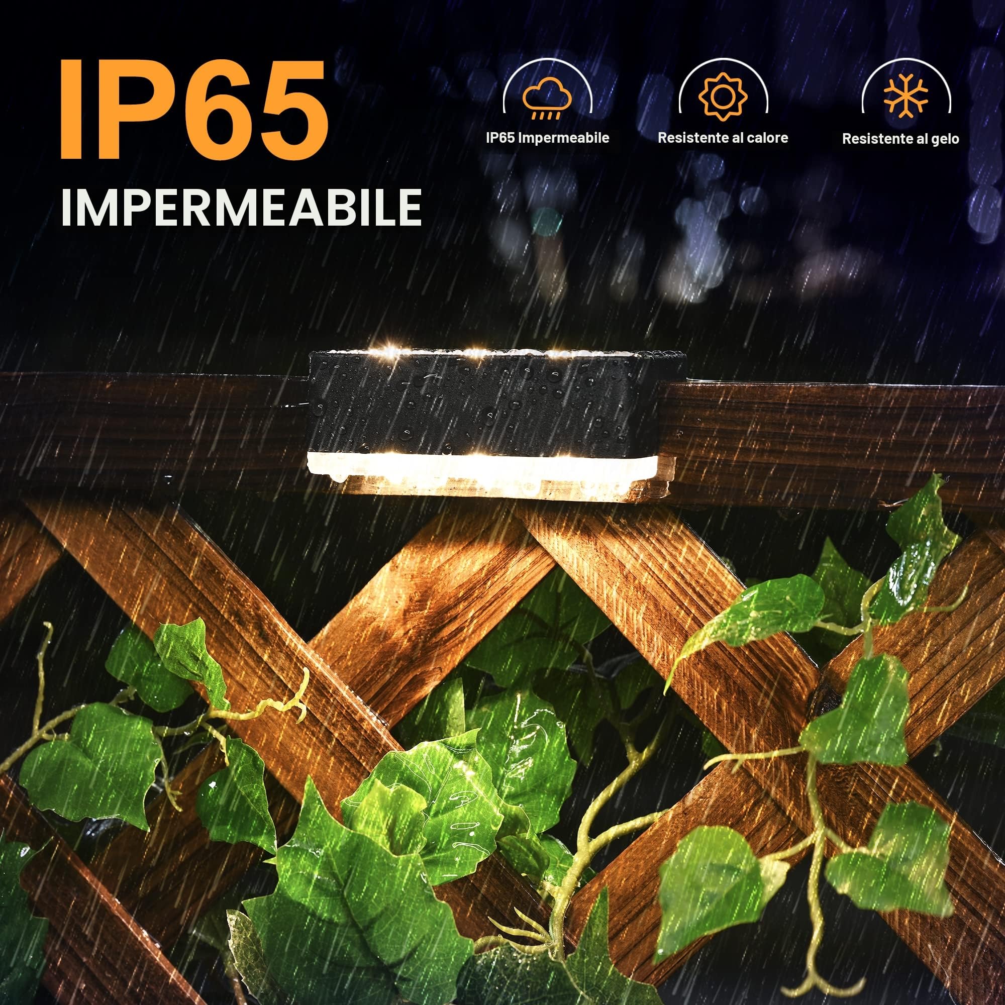 Solpex Lampade solari per esterni, 12 pezzi, luce bianca calda, luci solari impermeabili, illuminazione a LED per scale esterne, decorazione