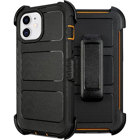 for Defender Phone Case iPhone 12 Case with Belt Clip, for Shockproof iPhone 12 Cas...
