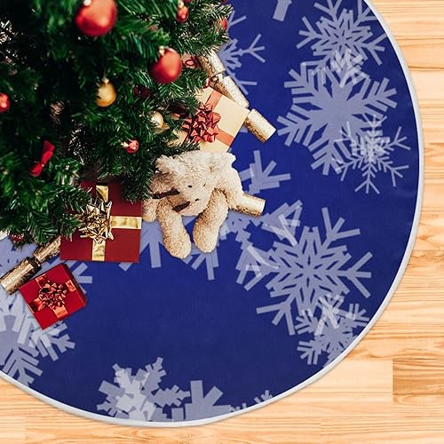 Miniatura 5 de Falda azul para árboles de nieve de Navidad, divertidas decoraciones de Navidad, falda de árbol de Navidad lavable, faldas de árbol para árboles