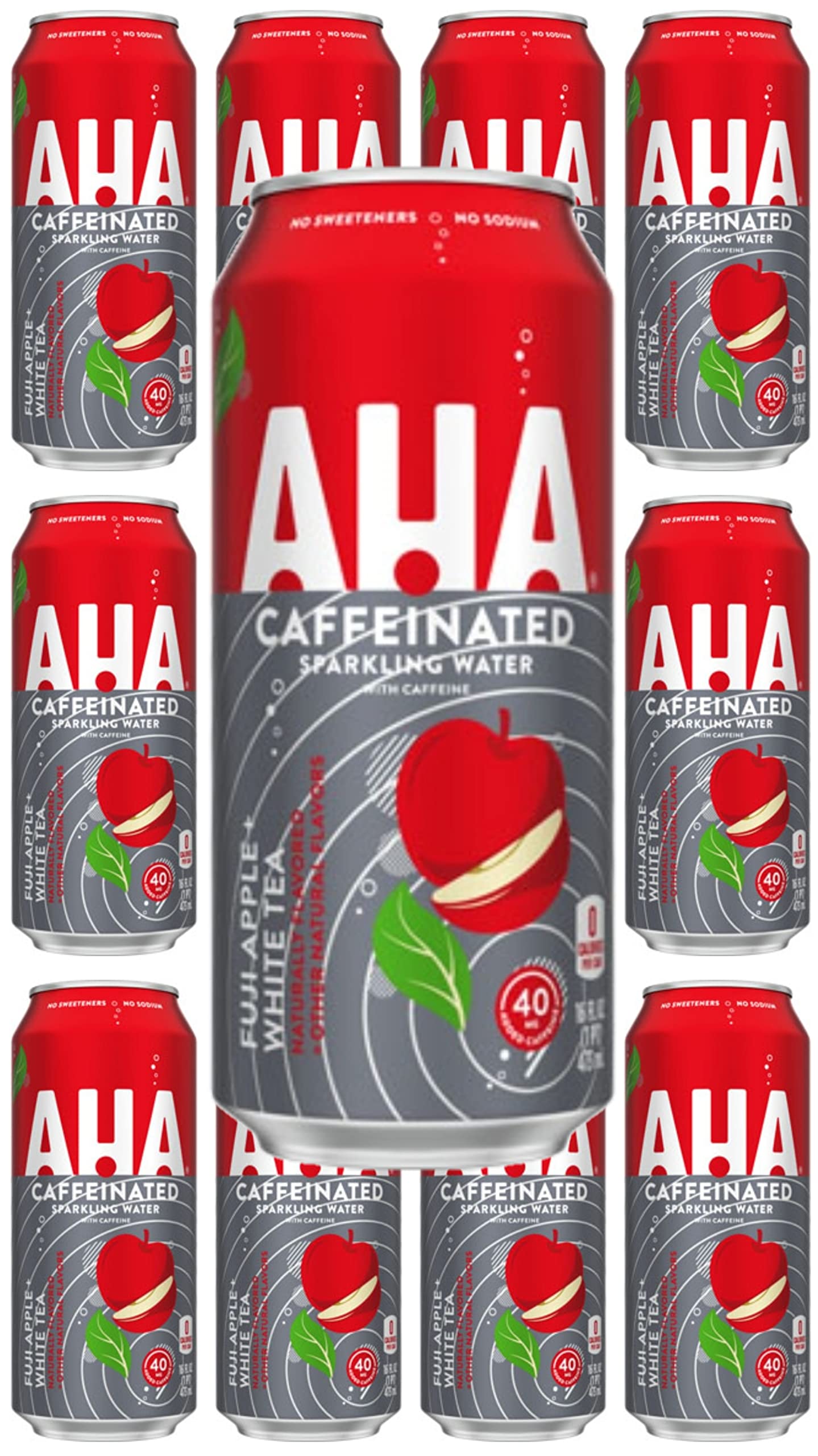 Buy AHA Sparkling Water, Apple + Green Tea Flavored Water 16 fl oz, 12