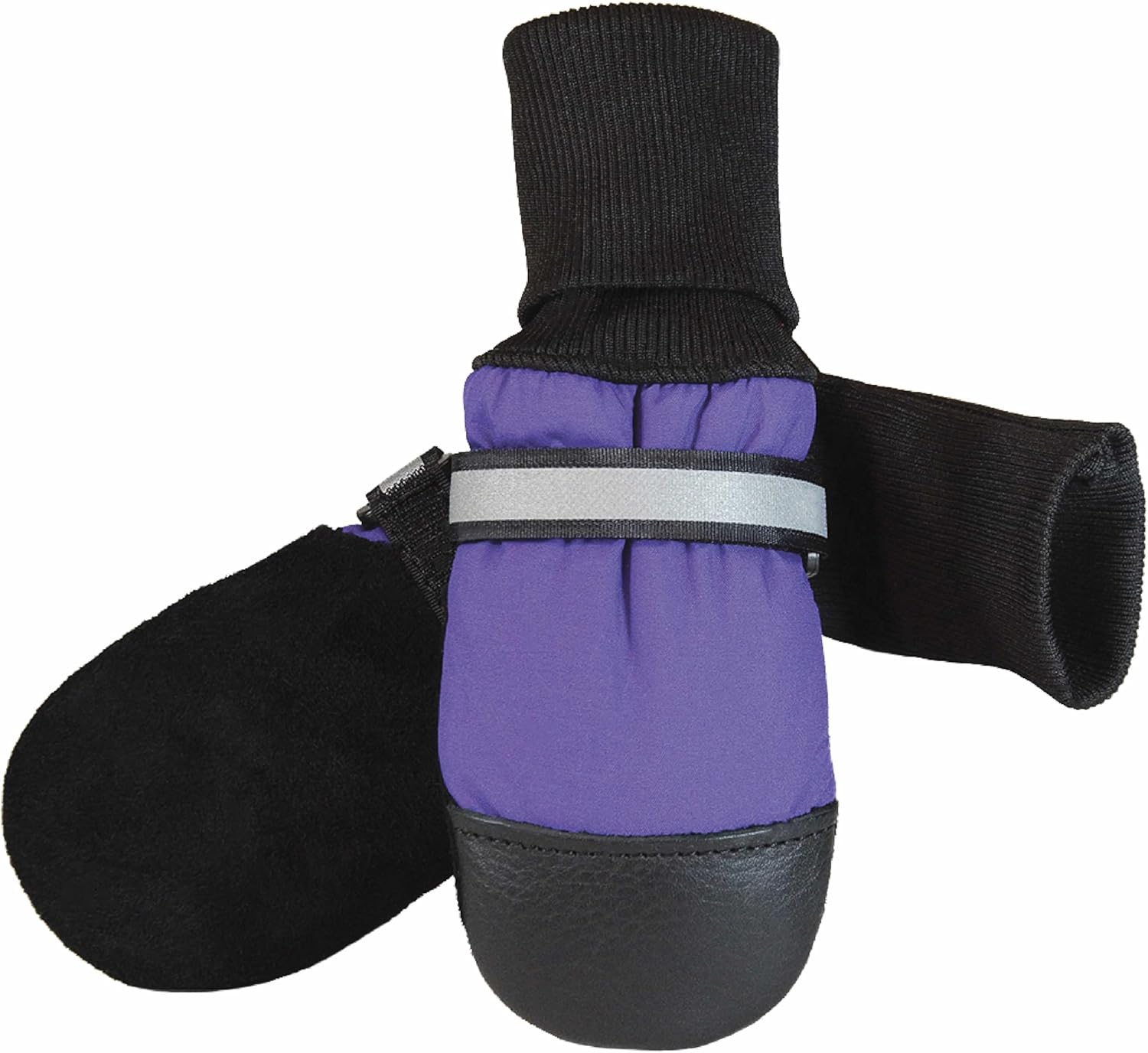 Muttluks Fleece Lined Muttluks Dog Boots - Set of 4, X-Large (4.25 to 4.75 inch), Purple