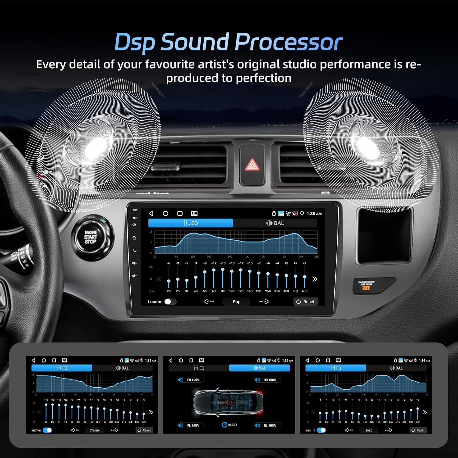 [4+64G] Android 15 Stereo for Kia Rio 2011-2014 - 9 inch IPS Touchscreen Upgrade Car Radio - Wireless Carplay and Android Auto, AI DSP, Customize Homepage, Multiple UI, WiFi, GPS + AHD Backup Camera