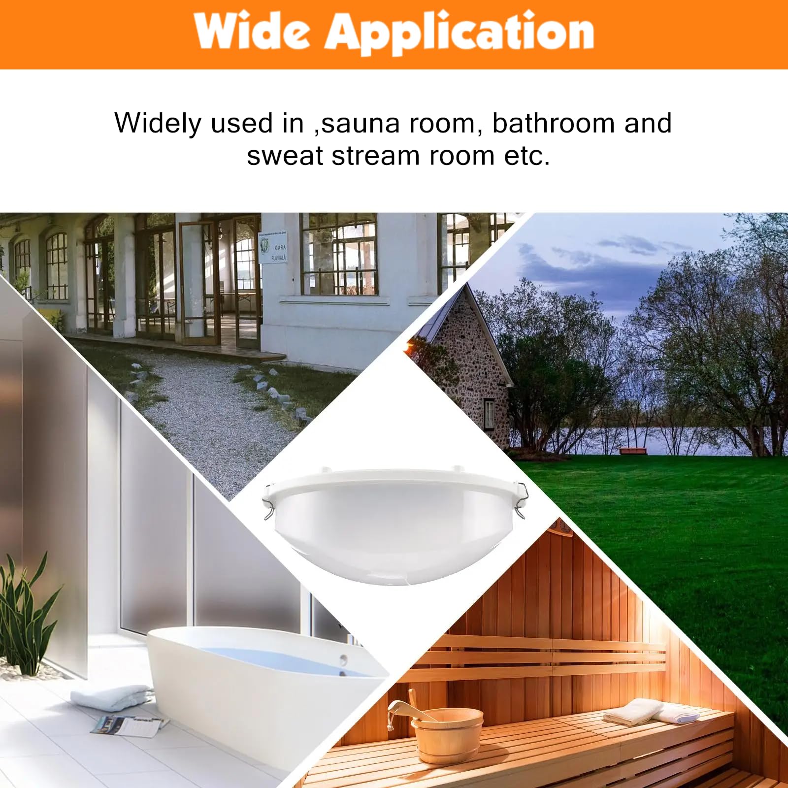 Mumusuki Sauna Lampada Resistente alle Alte Temperature Antideflagrante Anti-Appannamento